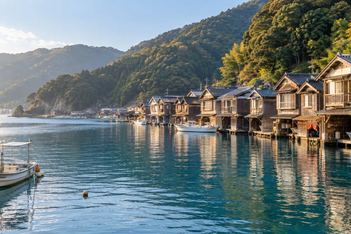 海の京都をイメージした、伊根の舟屋の景観